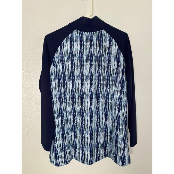 Peter Millar Black and Blue Patterned Women's Top - Picture 2 of 8